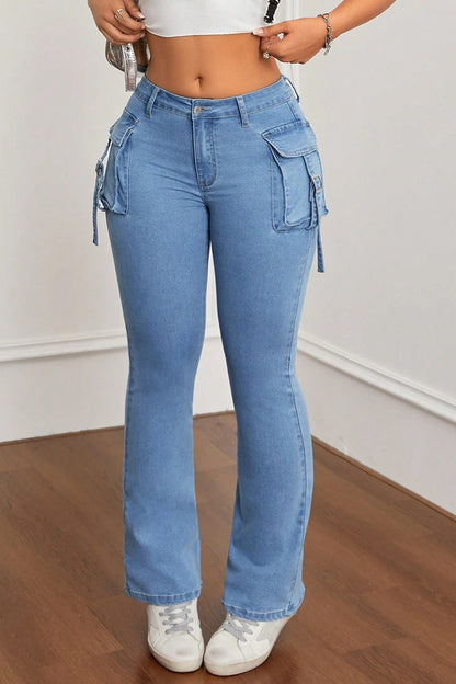 Slim Fit Stretch Flare Jeans
