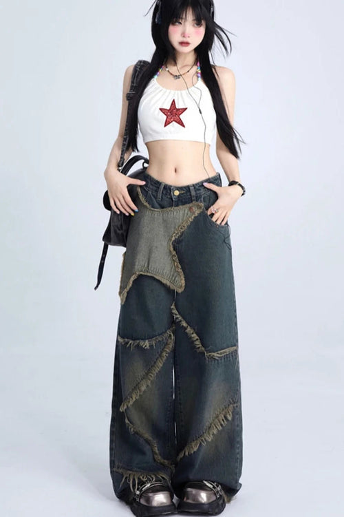 Vintage Star Wide Leg Jeans