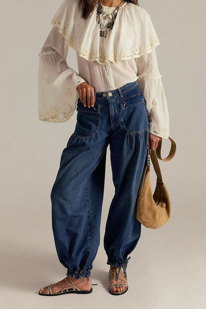 Mid Rise Tapered Vintage Relaxed Jeans