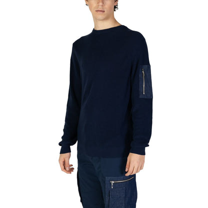 Antony Morato Blue Cotton Sweatshirt