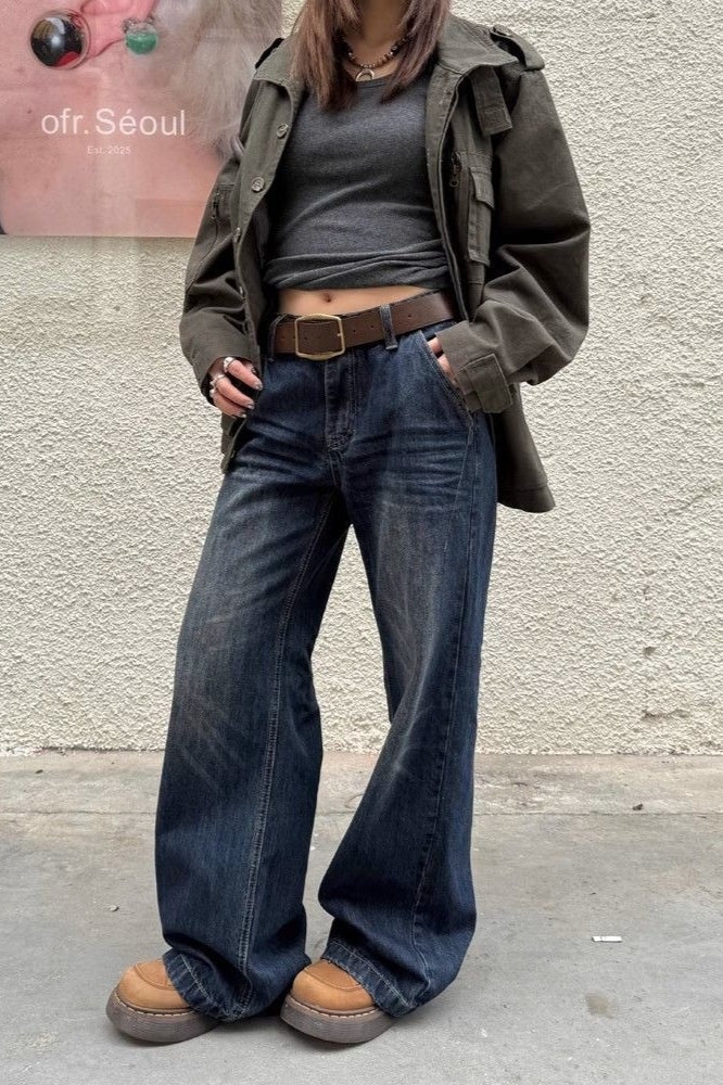 High Waist Relaxed Fit Denim Jeans