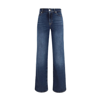 7FOR Blue Cotton Bootcut Jeans