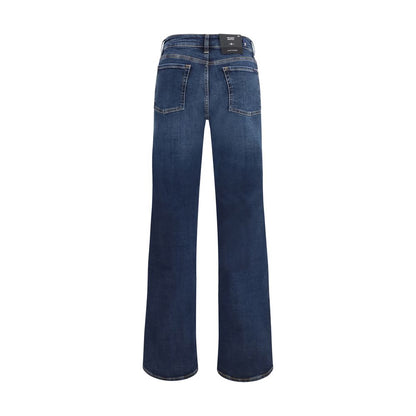 7FOR Blue Cotton Bootcut Jeans