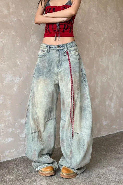 Light Blue Y2K Baggy Jeans