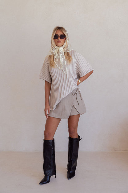 Rocio Wrap Skort - Grey