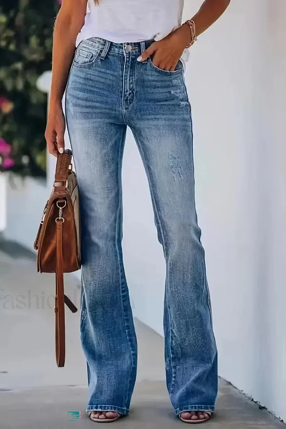 High Waist Flared Denim Jeans