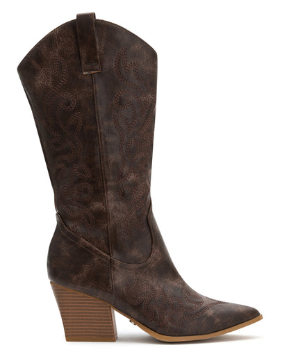 Alice Cowboy Boots Vintage Brown