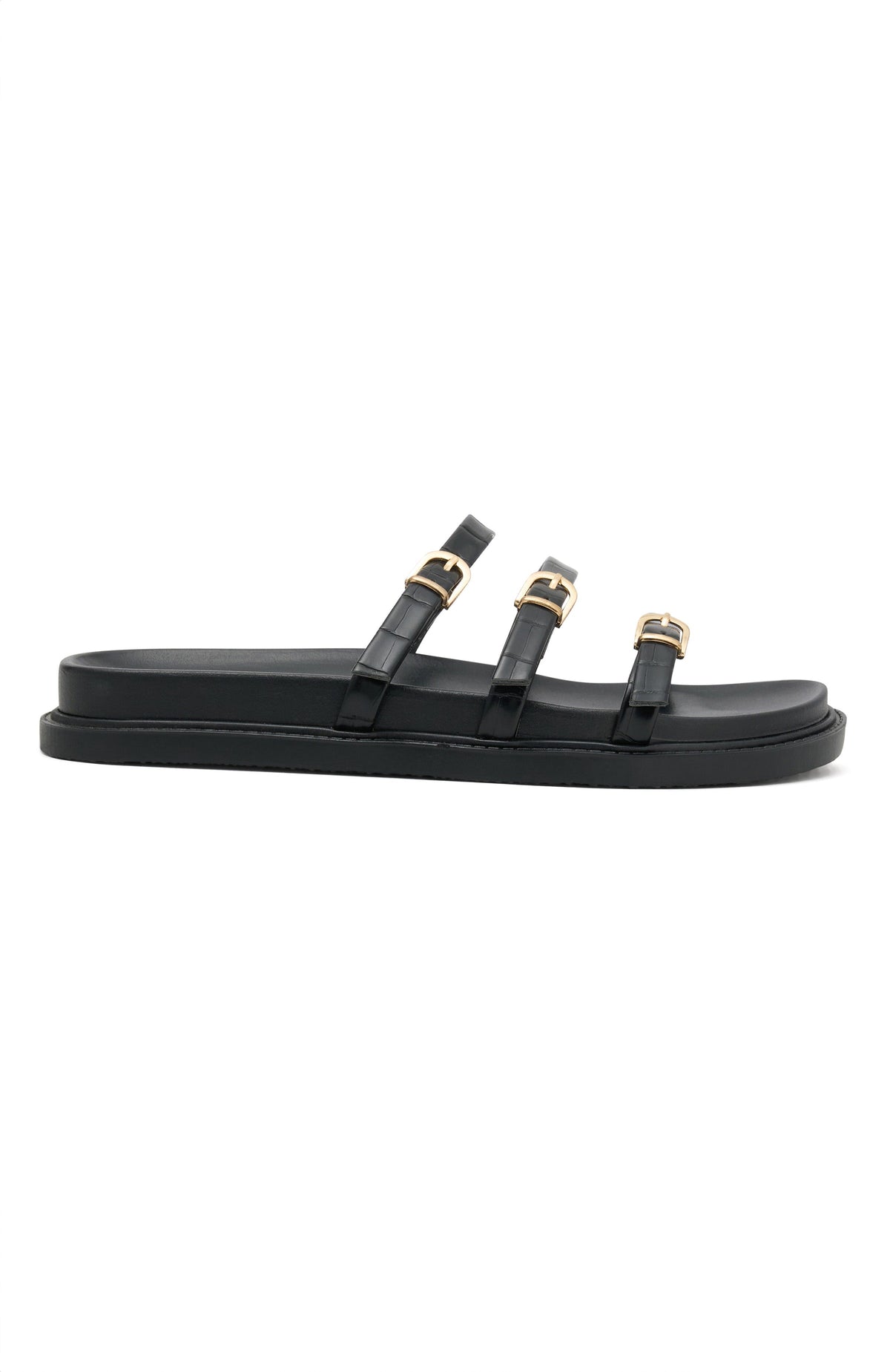 Ariela Sandals Black Croc