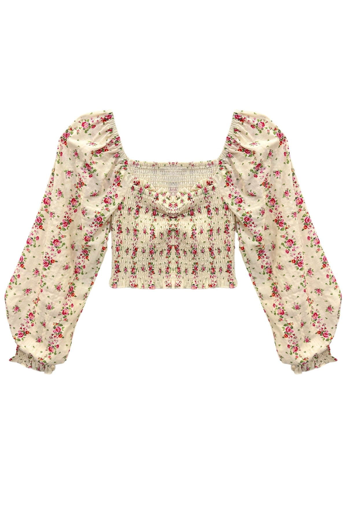 JUNIOR CHLOE PRINTED LONG SLEEVE TOP - FINAL SALE