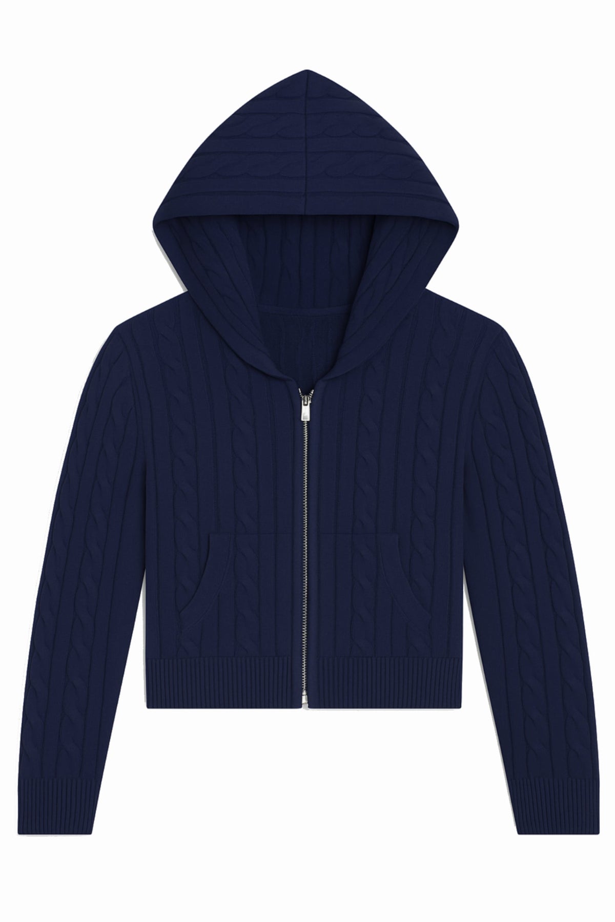 TWEEN COLLINS CABLE KNIT ZIP HOODIE