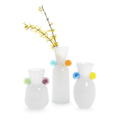 Contempo White Art Glass Vase