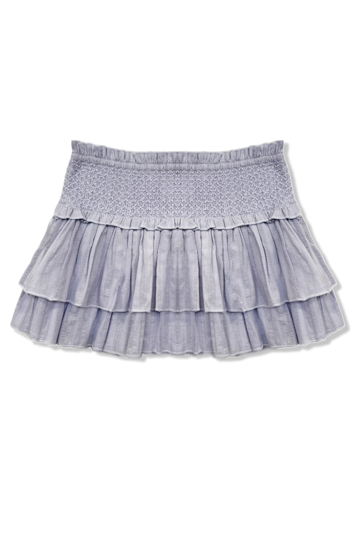 TWEEN DOMINIQUE SOLID SMOCKED WAIST RUFFLE SKORT - FINAL SALE