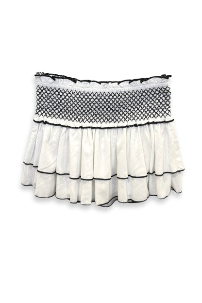 TWEEN DOMINIQUE SOLID SMOCKED WAIST RUFFLE SKORT
