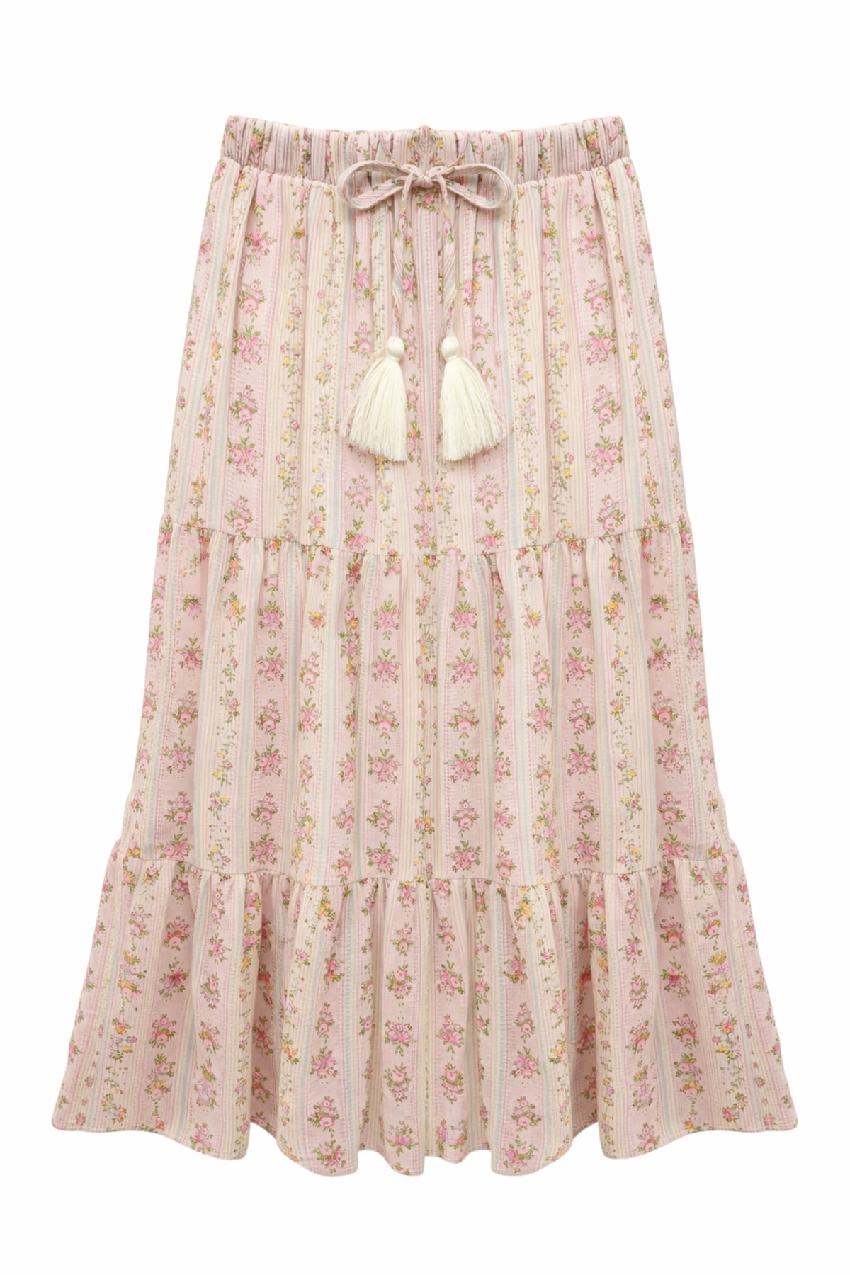 TWEEN ESME PRINTED TIERED MAXI SKIRT