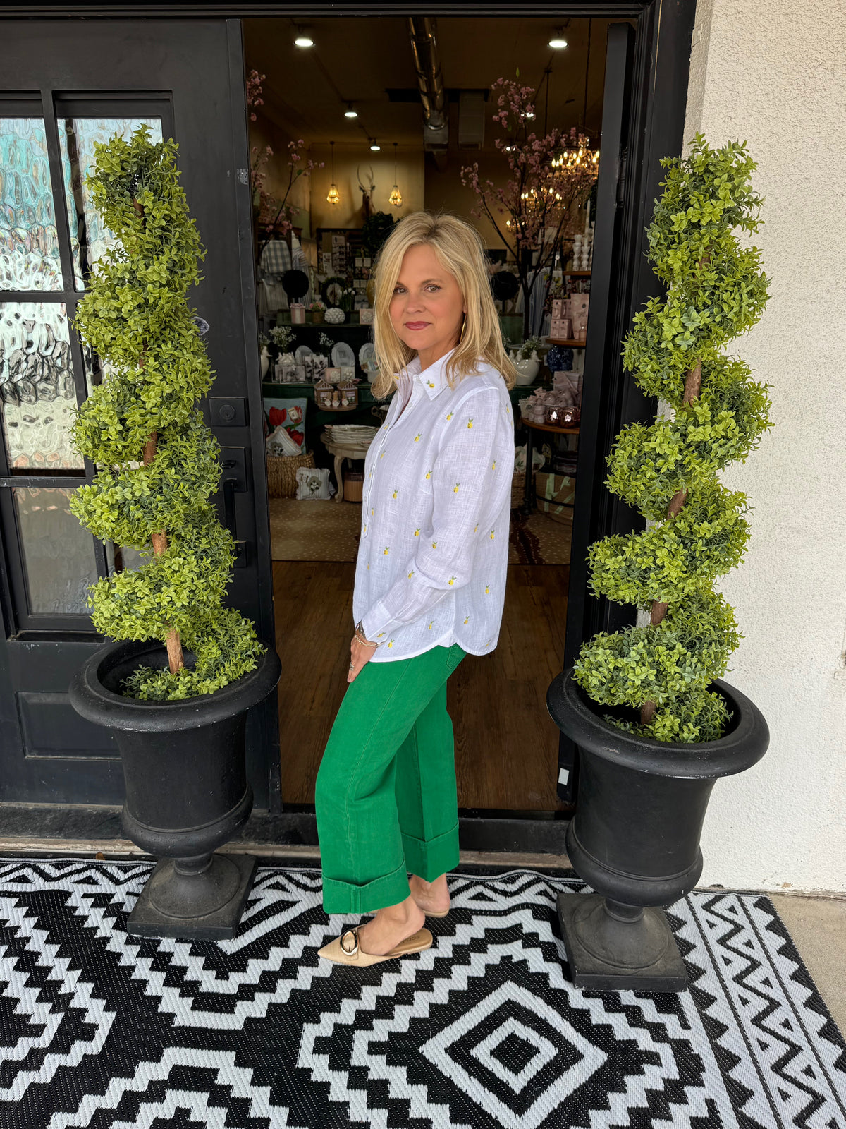 Ivy Jane Linen Lemon Top