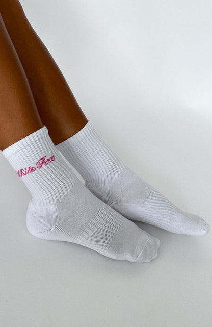 Walk The Same Socks White/Pink