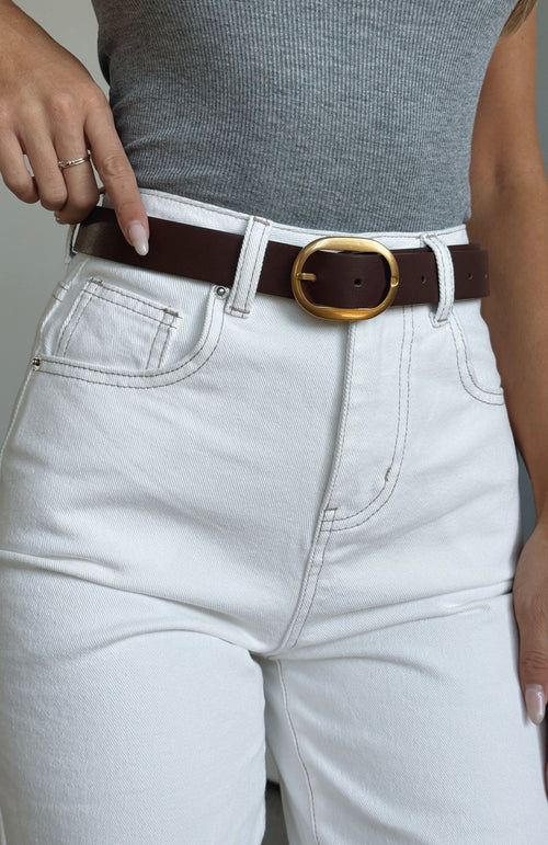 Kelvis Belt Chocolate PU