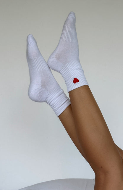 In Your Heart Socks White