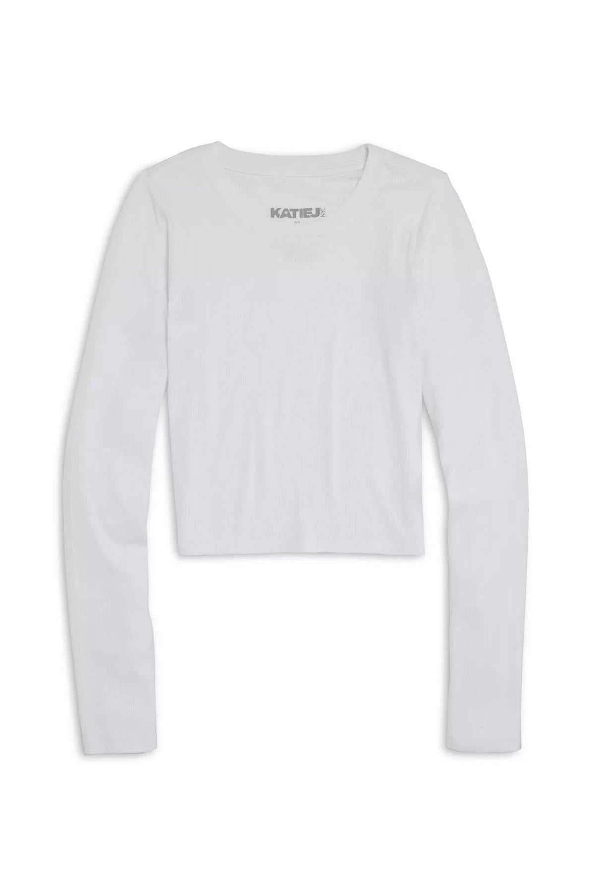 JUNIOR LIVI SOLID RIBBED LONG SLEEVE TEE