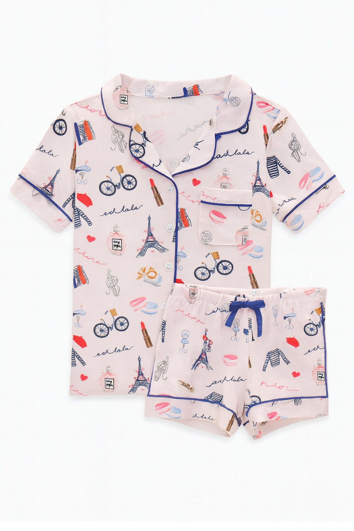 TWEEN LYNN PRINTED SHORTS LOUNGE SET