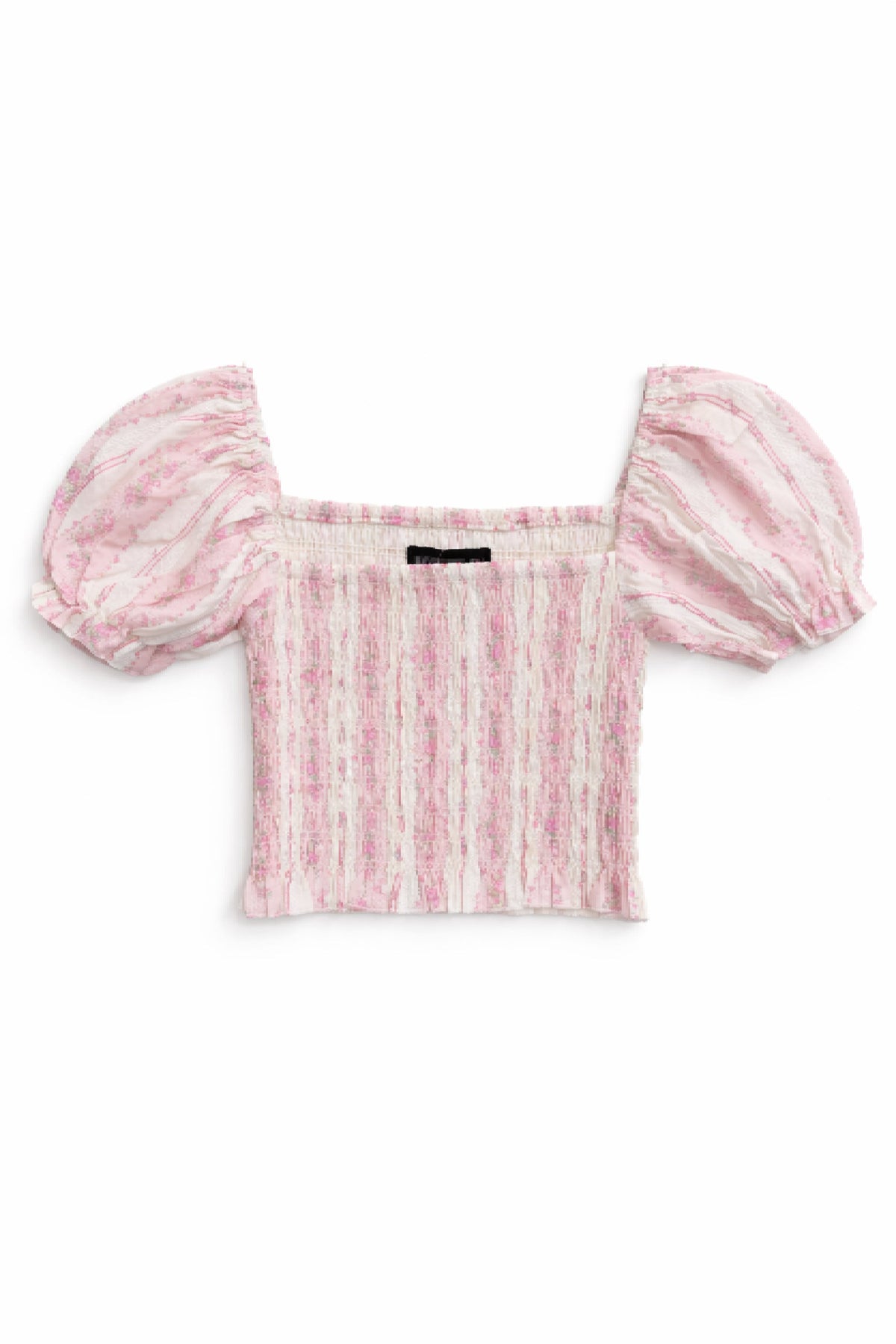 TWEEN MARLEE PRINTED PUFF SLEEVE TOP