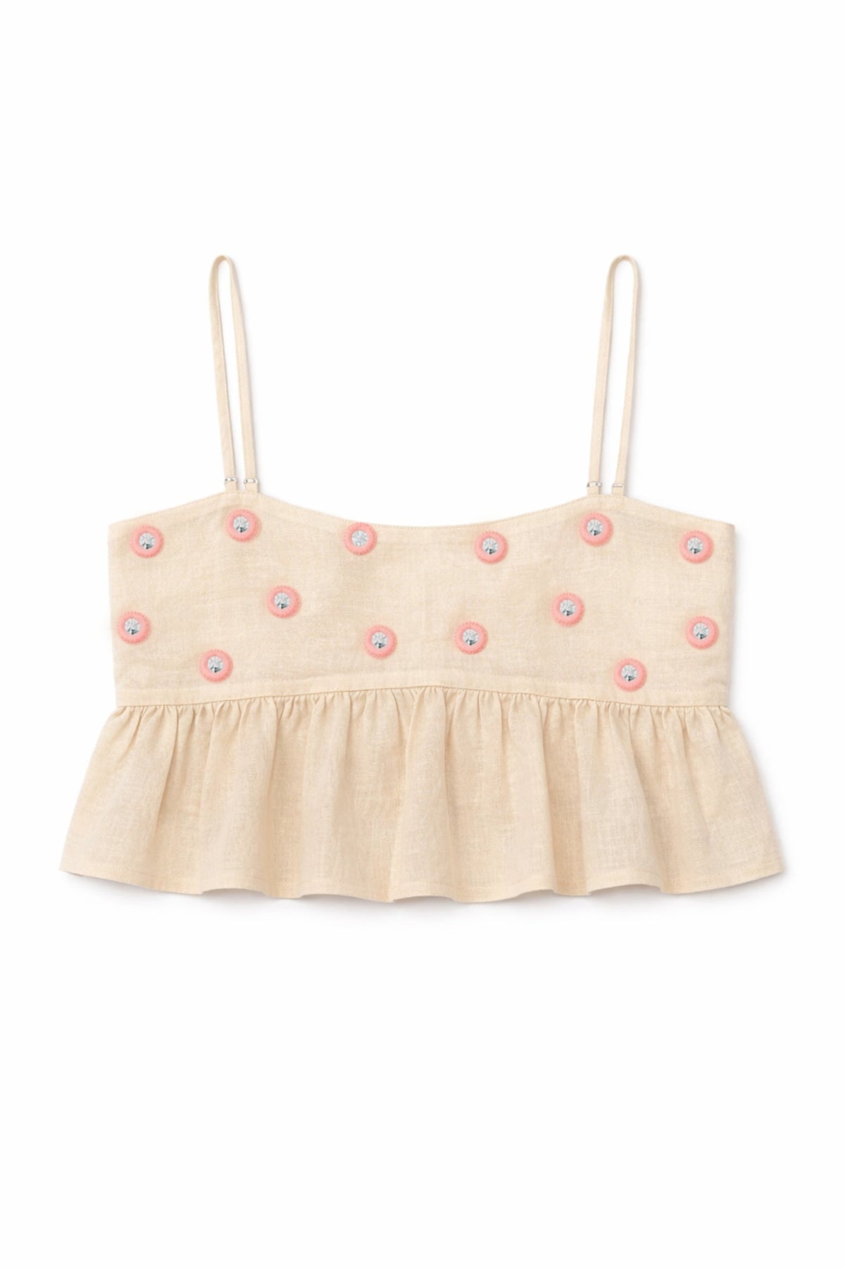 JUNIOR MEENA EMBROIDERED CROP TOP MIRROR