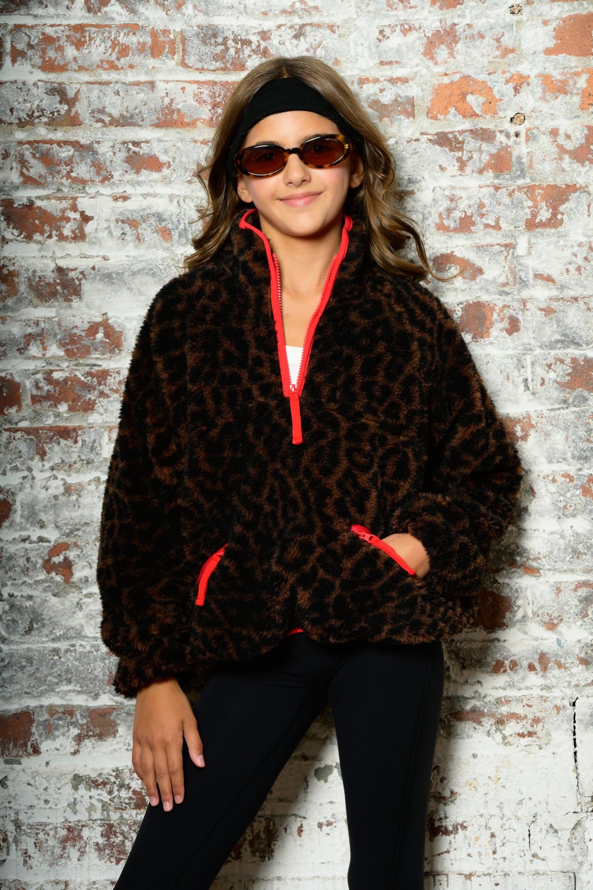 TWEEN MILLY QUARTER ZIP SHERPA JACKET