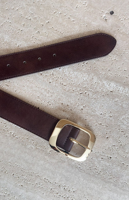 Reed Belt Chocolate/Gold
