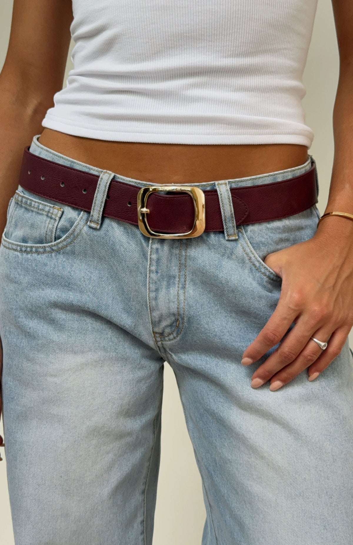 Reed Belt Burgundy/Gold