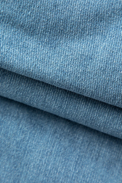 Onami Blue Multi Pocket Wide Leg Cargo Jeans