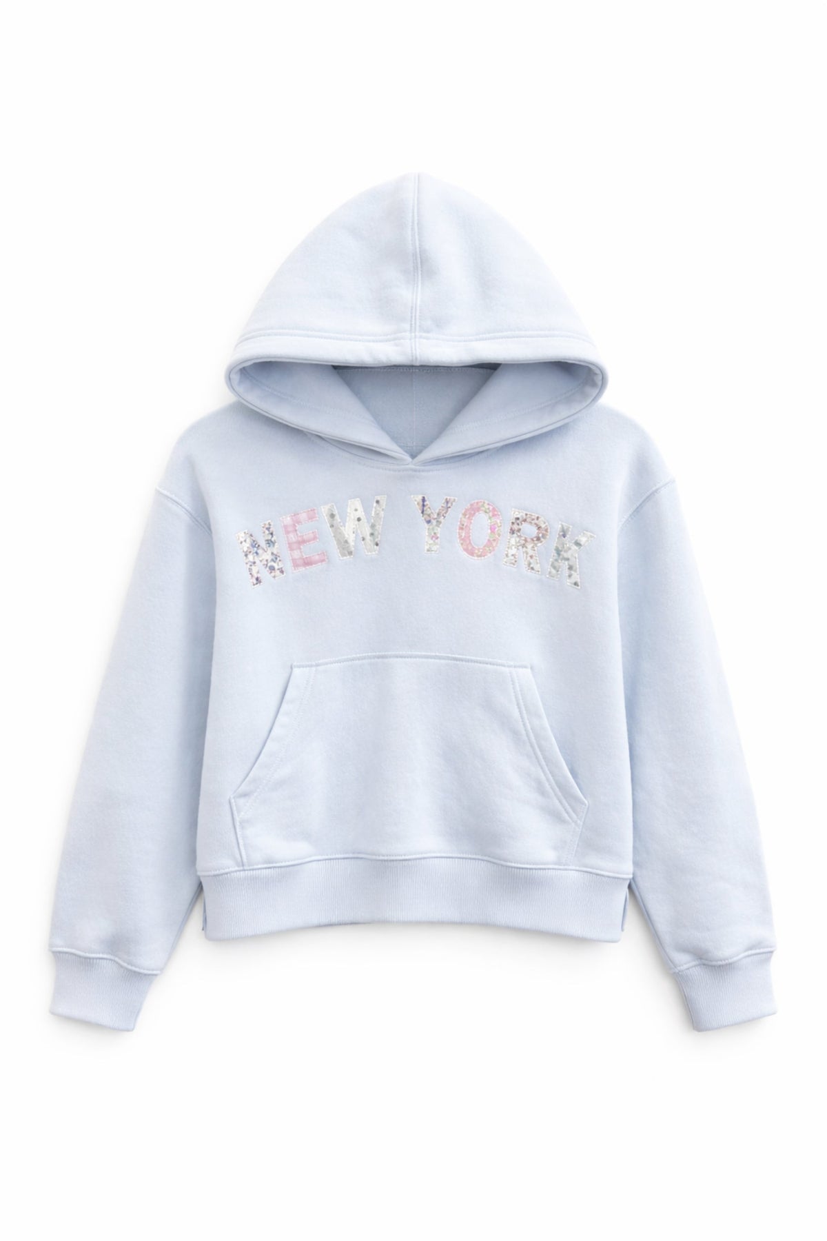 TWEEN PATCHWORK NEW YORK HOODIE