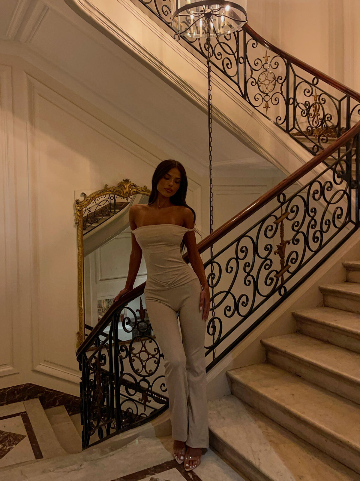 Posey Jumpsuit Beige