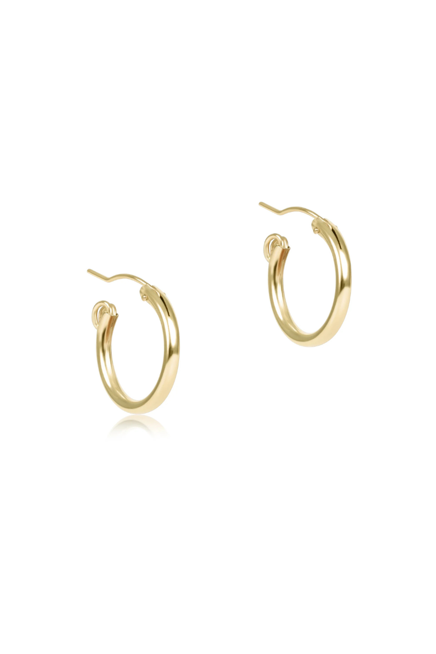 Round Gold 0.5” Hoop - Smooth