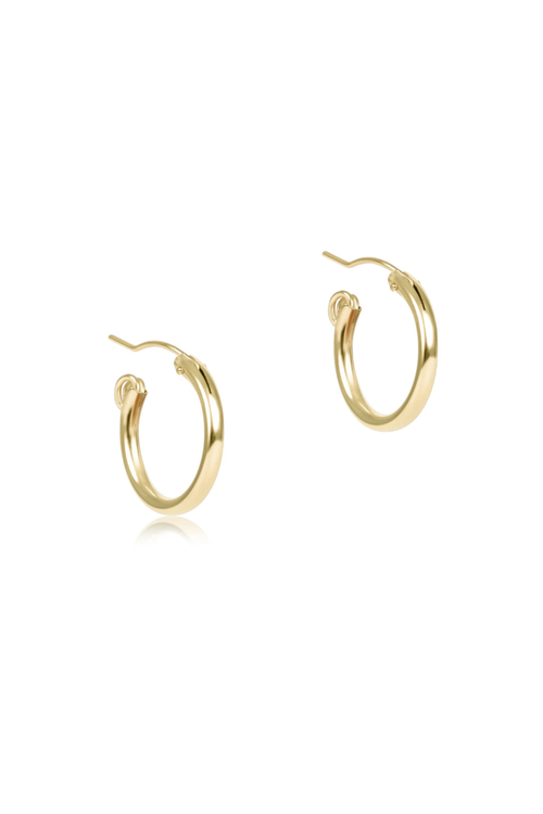 Round Gold 0.5” Hoop - Smooth