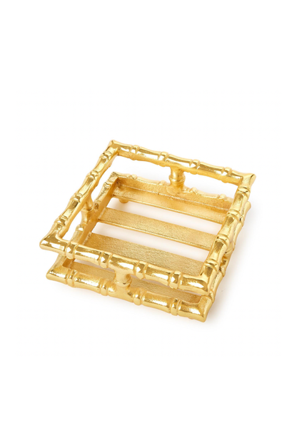 Gold Bamboo Cocktail Napkin Holder