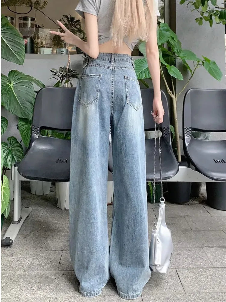 DressBetty - 2024 Summer Holes High Waist Retro Jeans