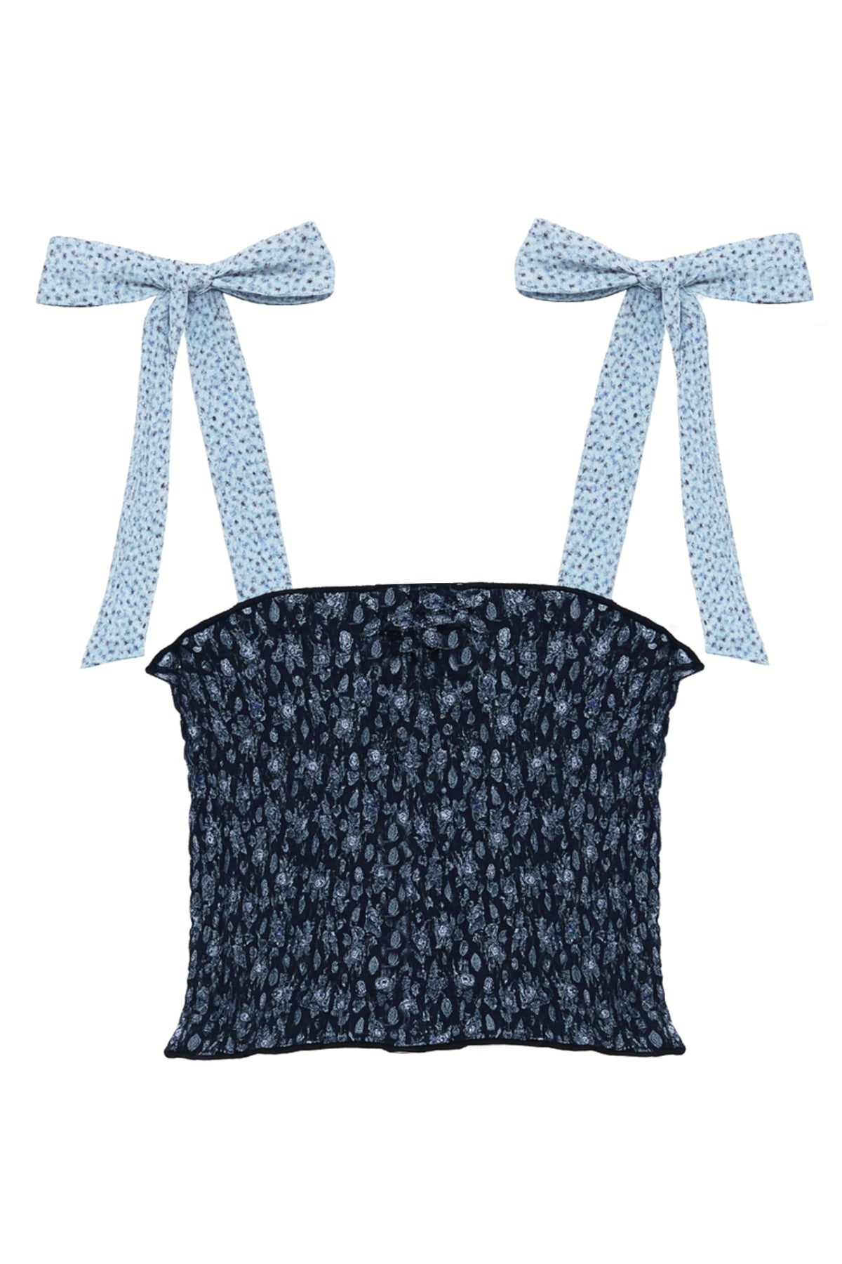 JUNIOR SUNNY PRINTED TIE TOP - FINAL SALE