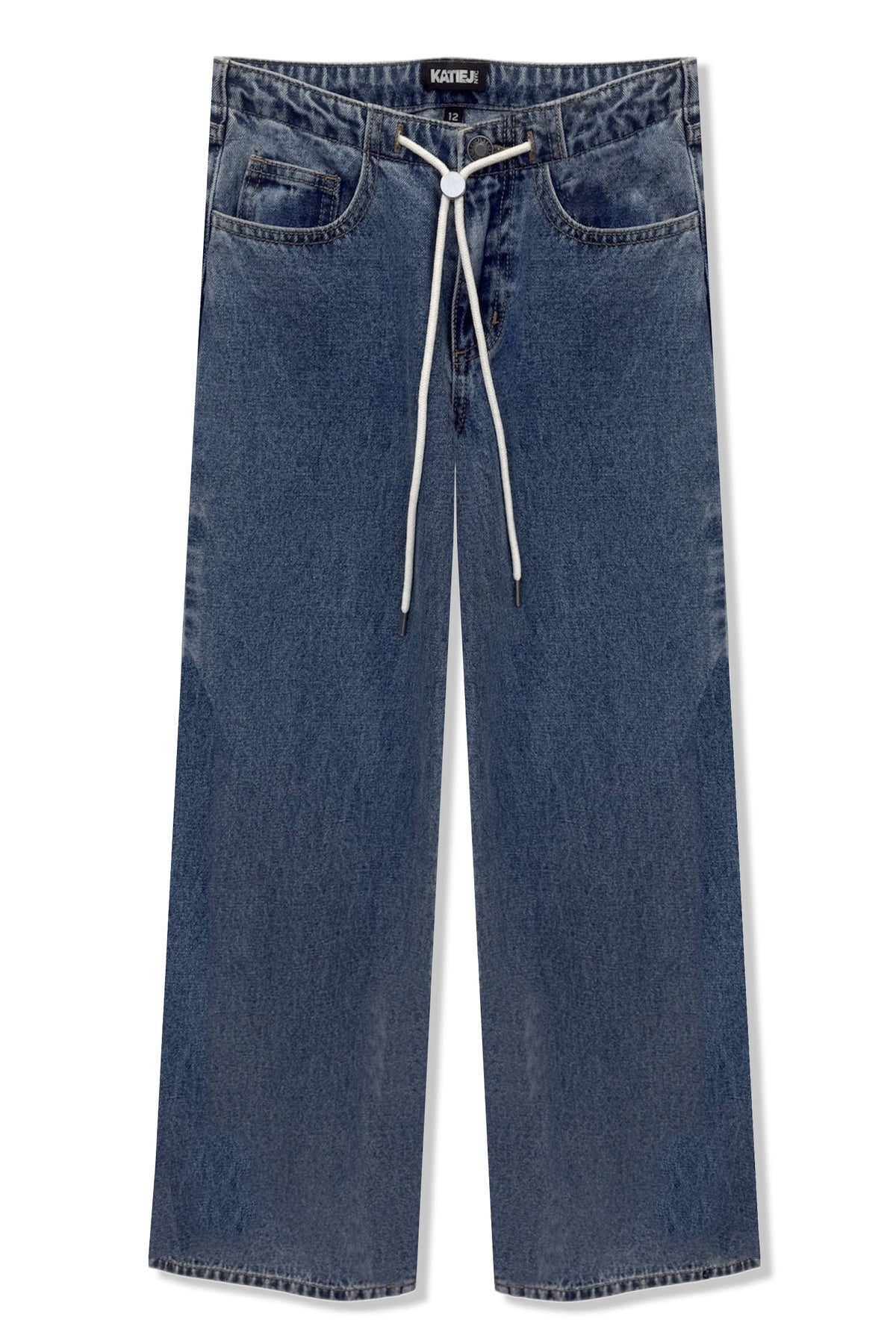 JUNIOR TRIBECA WIDELEG DRAWSTRING JEANS
