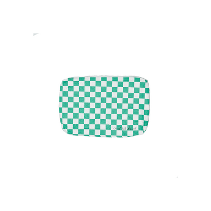 Green Checker Water Resistant Pouch