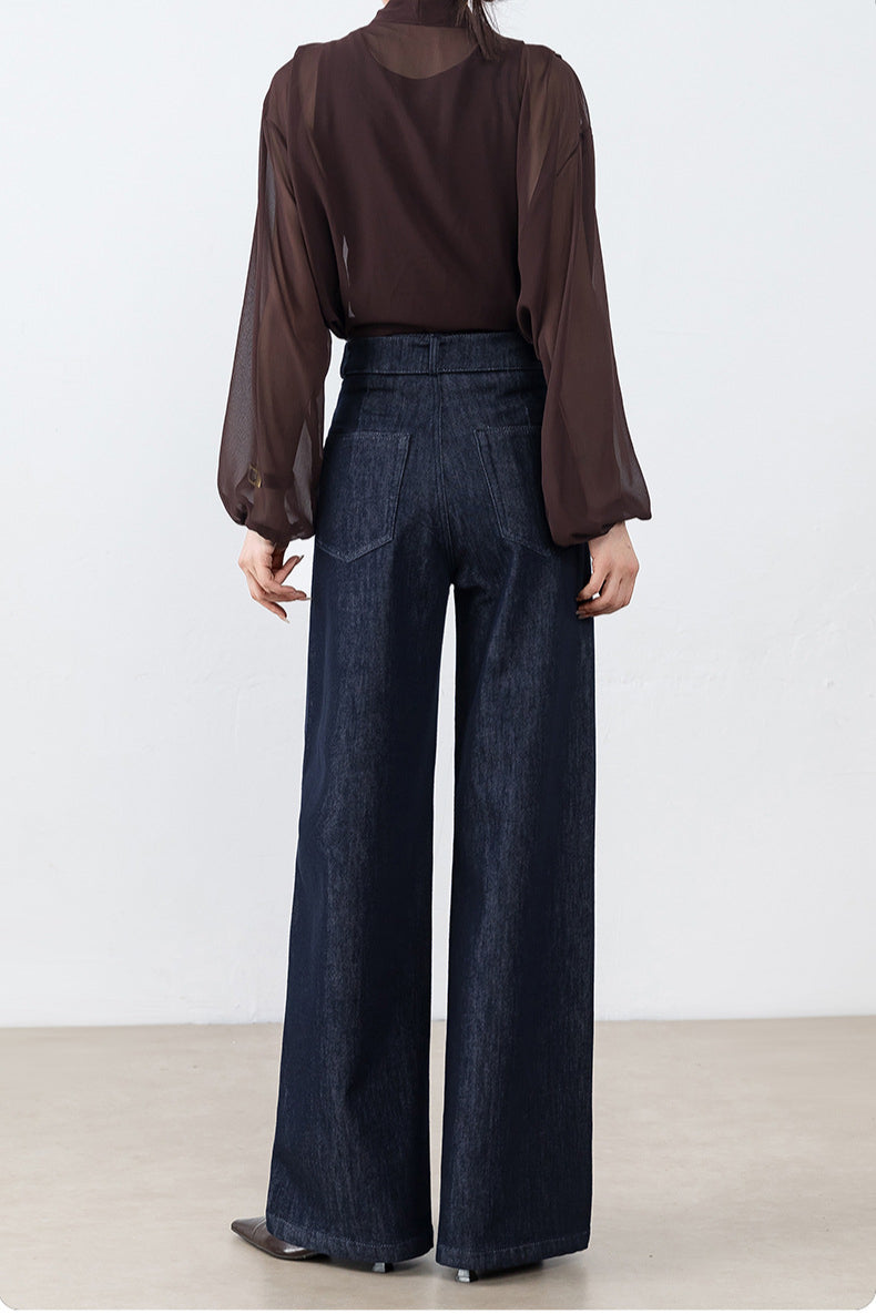 High Waist Loose Straight Leg Jeans