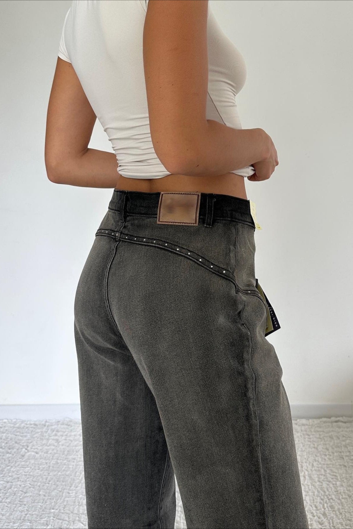 Vintage Patchwork Straight-Leg Jeans