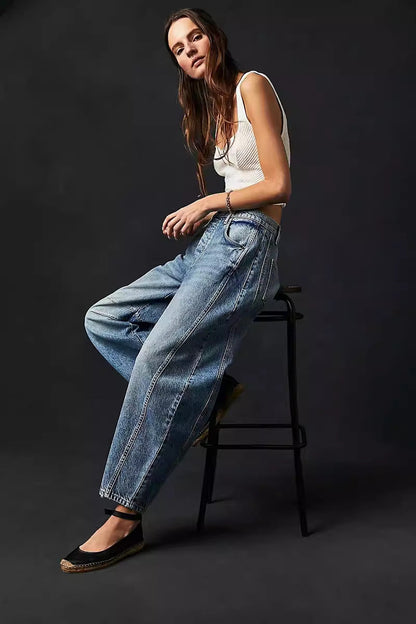 Loose Fit Low Waist Denim Jeans