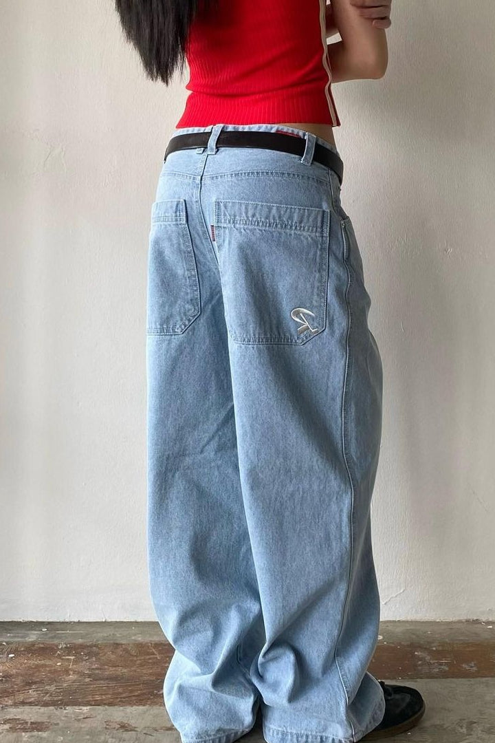 Street Vintage Distressed Flare Jeans