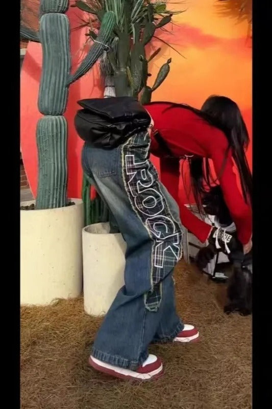 Hip-Hop Patchwork Jeans