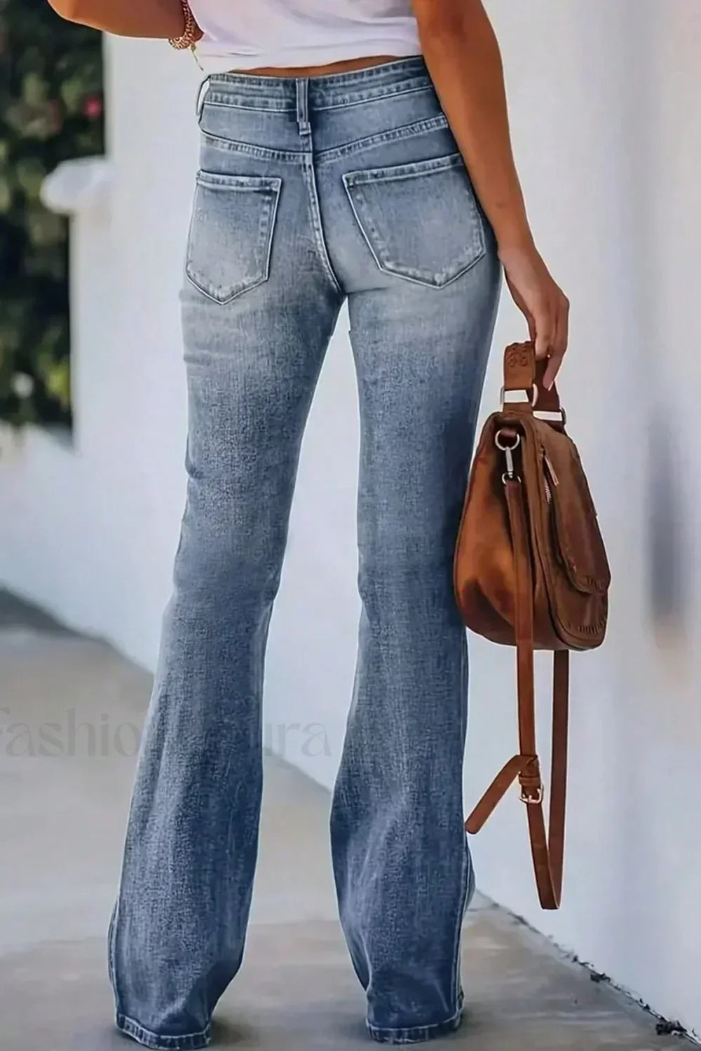 High Waist Flared Denim Jeans