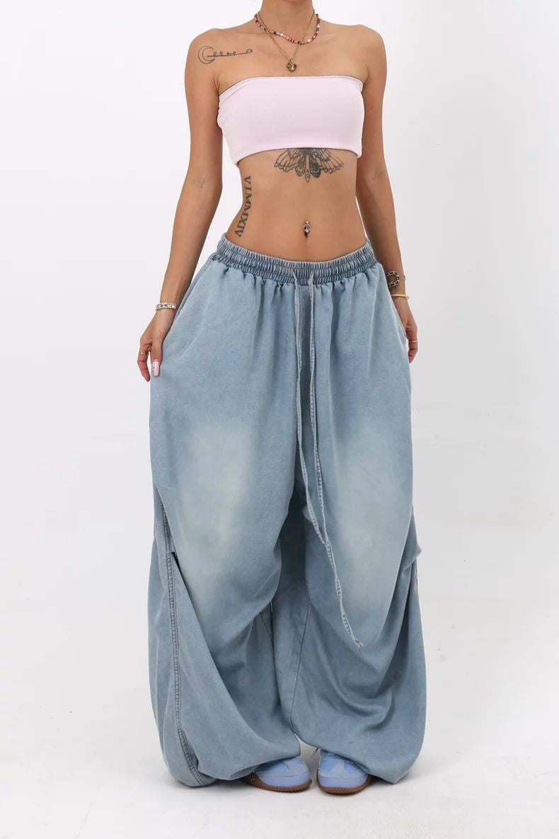 Loose Fit Wide Leg Street Jeans