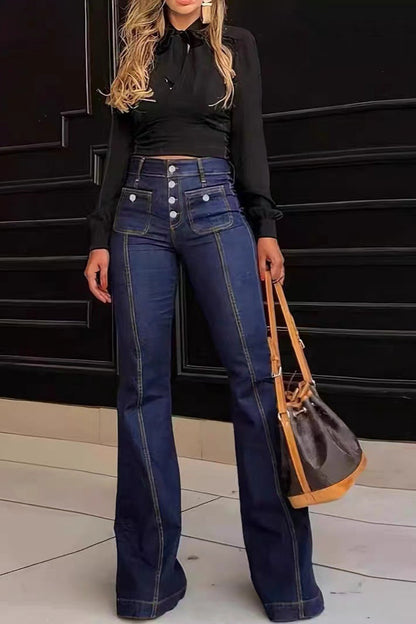 Stretch Slim Fit Flare Jeans