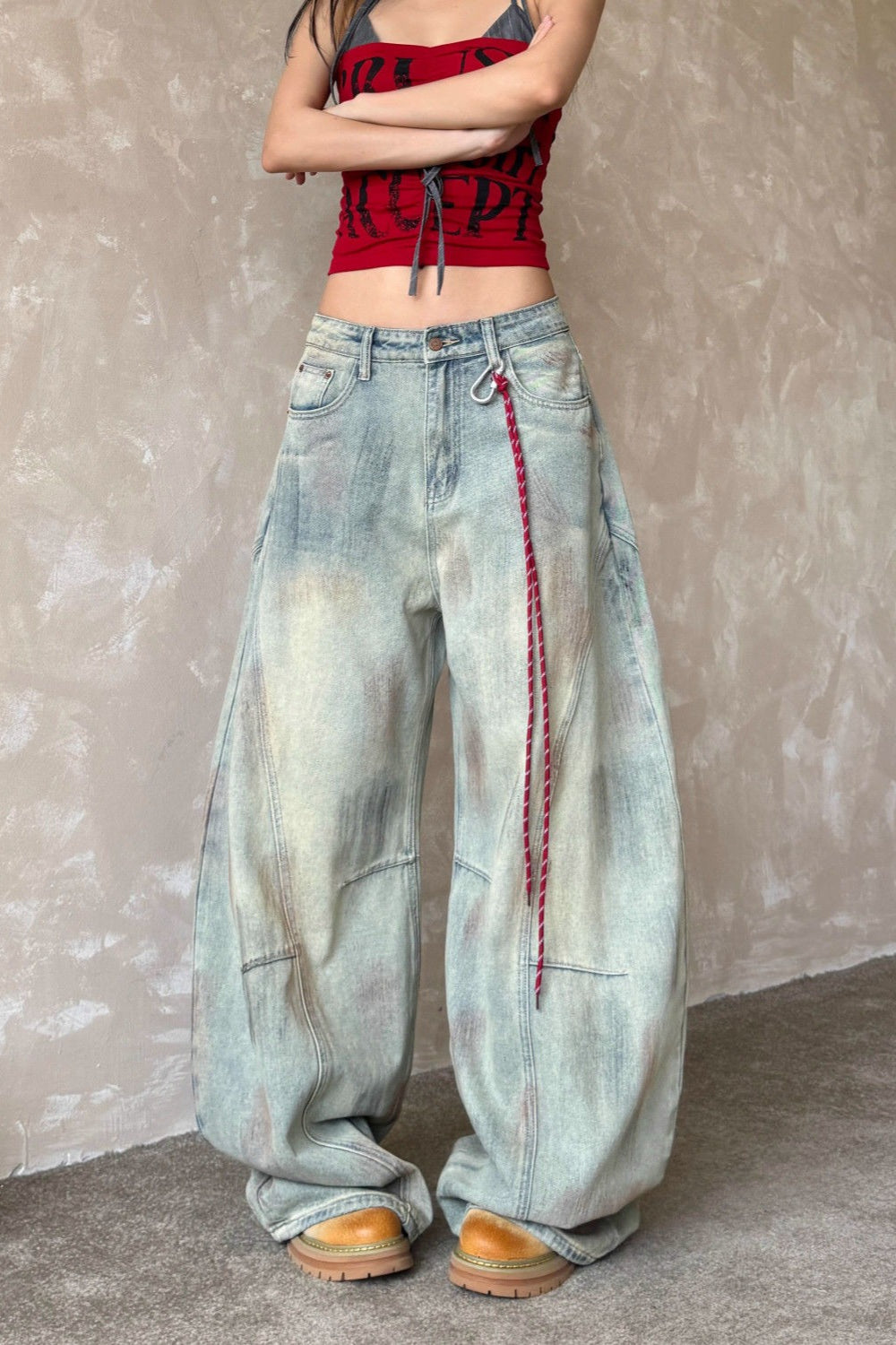 Y2K Light Blue Baggy Denim Jeans
