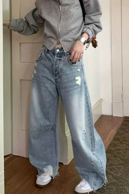 Light Wash Cropped Boyfriend Jeans