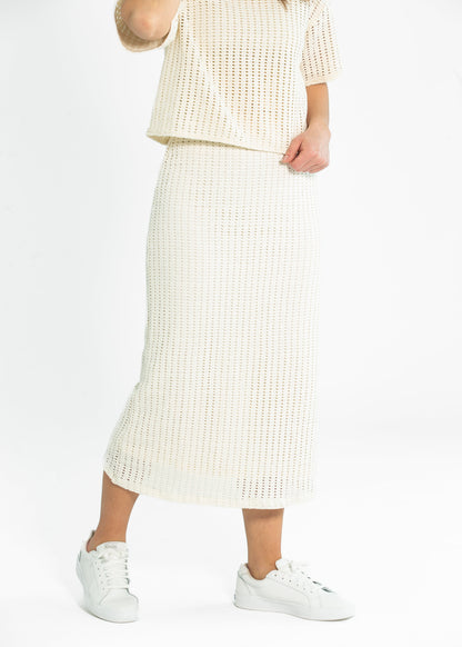 Cheese Board Open Knit Midi Skirt - FINAL SALE